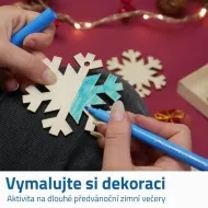 Drevené vianočné ozdoby na vyfarbenie - veľká sada 36 ks